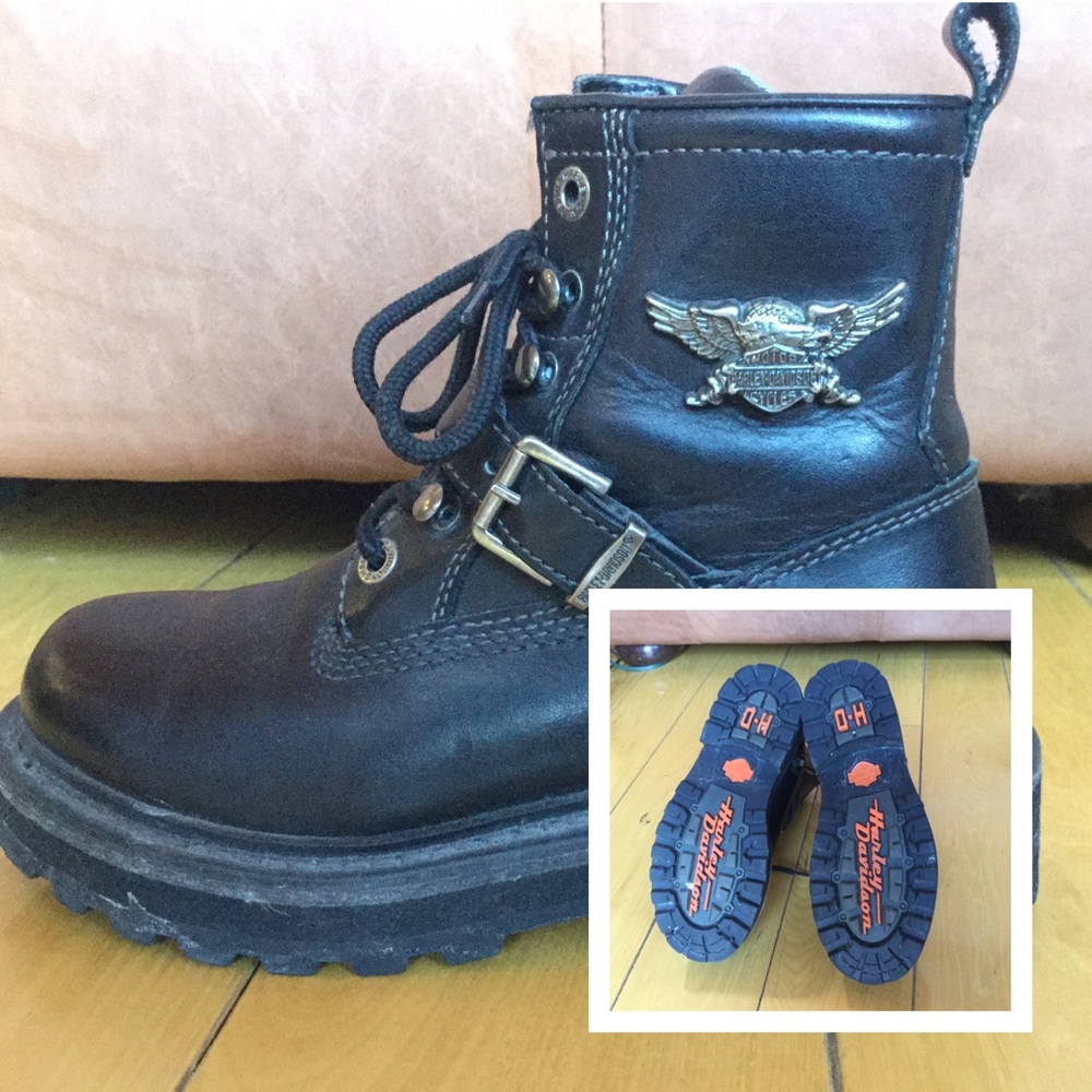 Womens APEX Harley Davidson Zip Lace Up Boots size 6